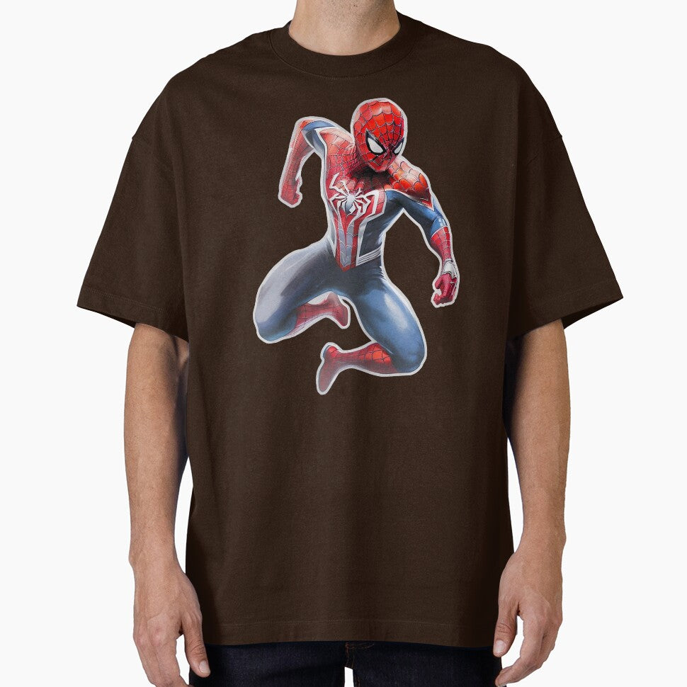 Copy of Spidey Jump Yellow Background Vintage-Inspired T-Shirt