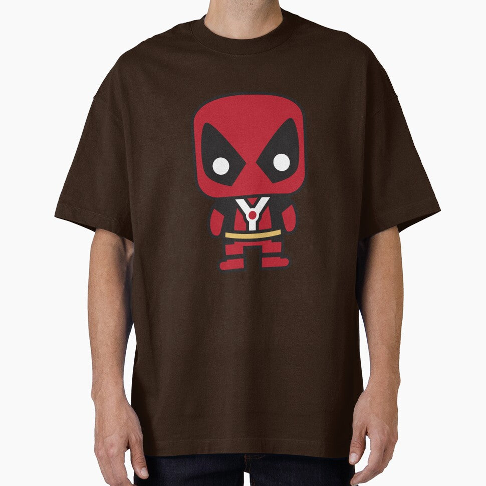 Cute Anti Hero Chibi ÿ Kawaii Masked Mercenary Cartoon | Funny Superhero Style Design Classic Graphic Shirt