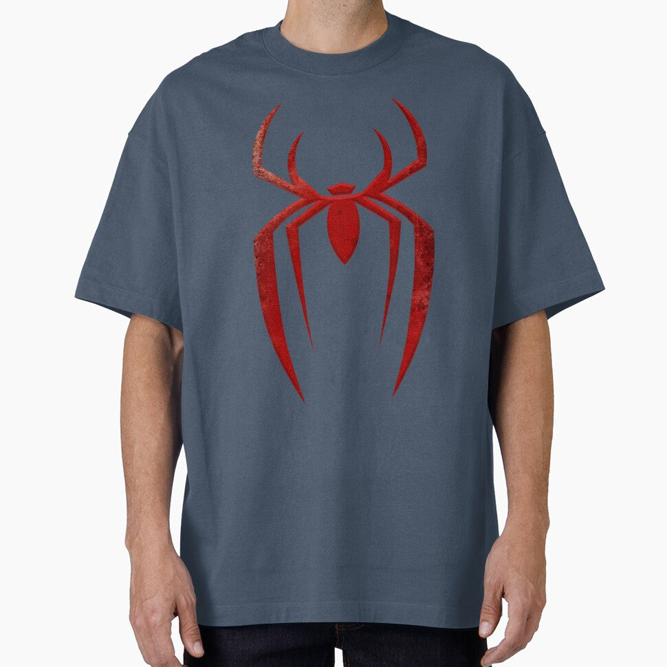 Distressed Spider Emblem | Red Grunge Arachnid Symbol Graphic Graphic T-Shirt