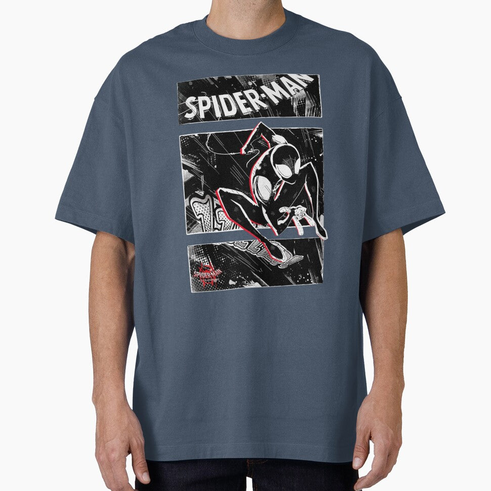 Black Spidy Casual Print T-Shirt