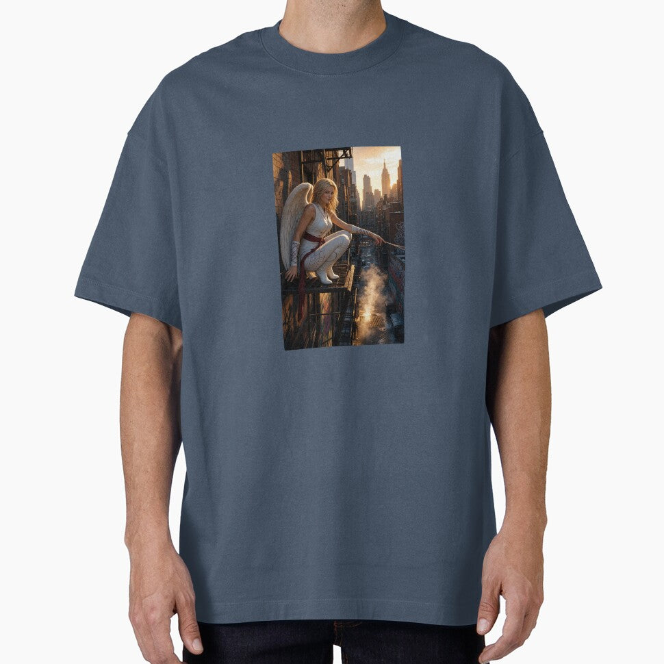 Angel in White on Spiderman Brand New Day NYC Casual Print T-Shirt