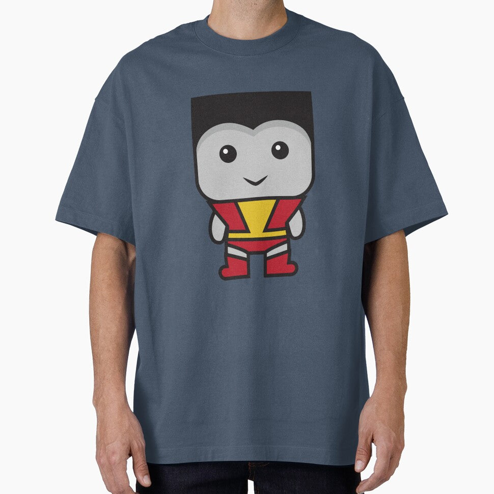 Cute Colossus X-Men Chibi Sticker | Marvel Superhero Cartoon Character Casual Print T-Shirt