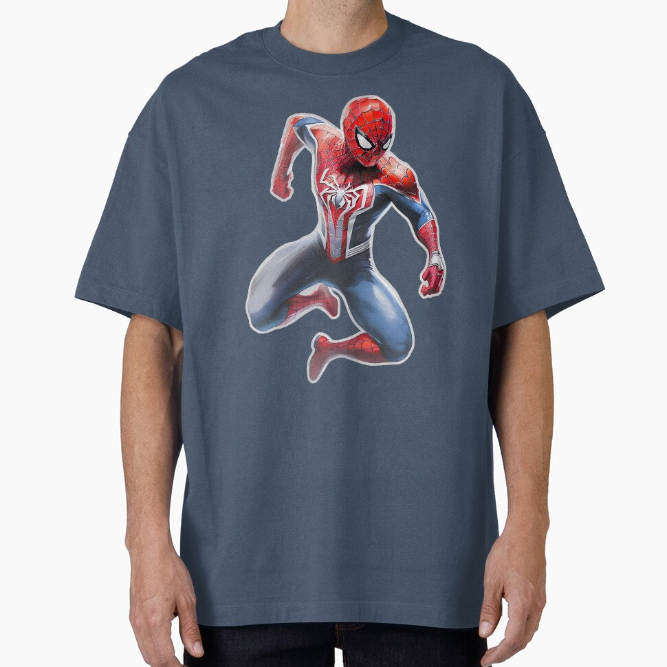 Copy of Spidey Jump Yellow Background Vintage-Inspired T-Shirt
