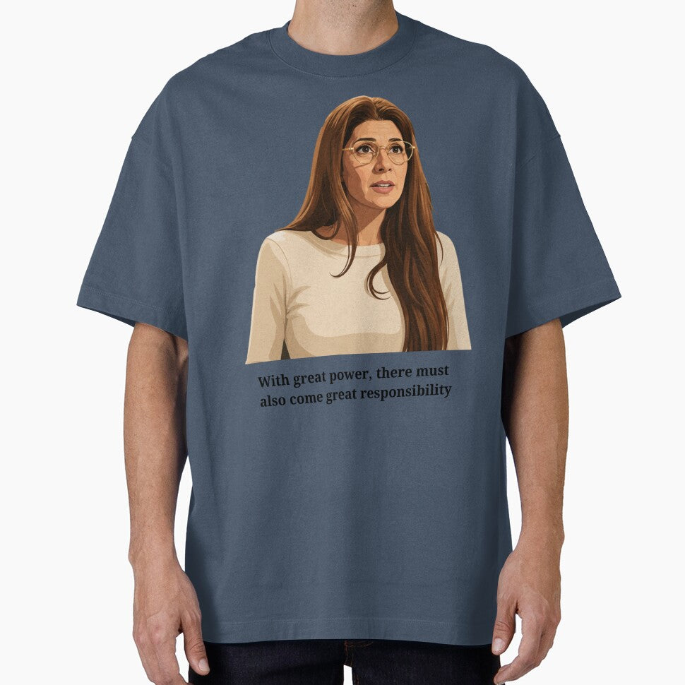 Aunt May spiderman inspired vector art | Inspirational Responsibility Typography | Comic Inspired Design Vintage-Inspired T-Shirt