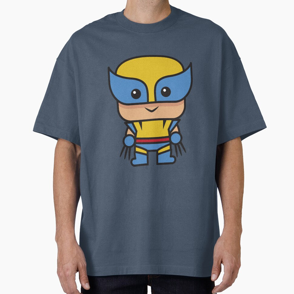 Cute Claw Hero Chibi ÿ Kawaii Mutant Superhero Cartoon | Minimal Comic Style Design Casual Print T-Shirt