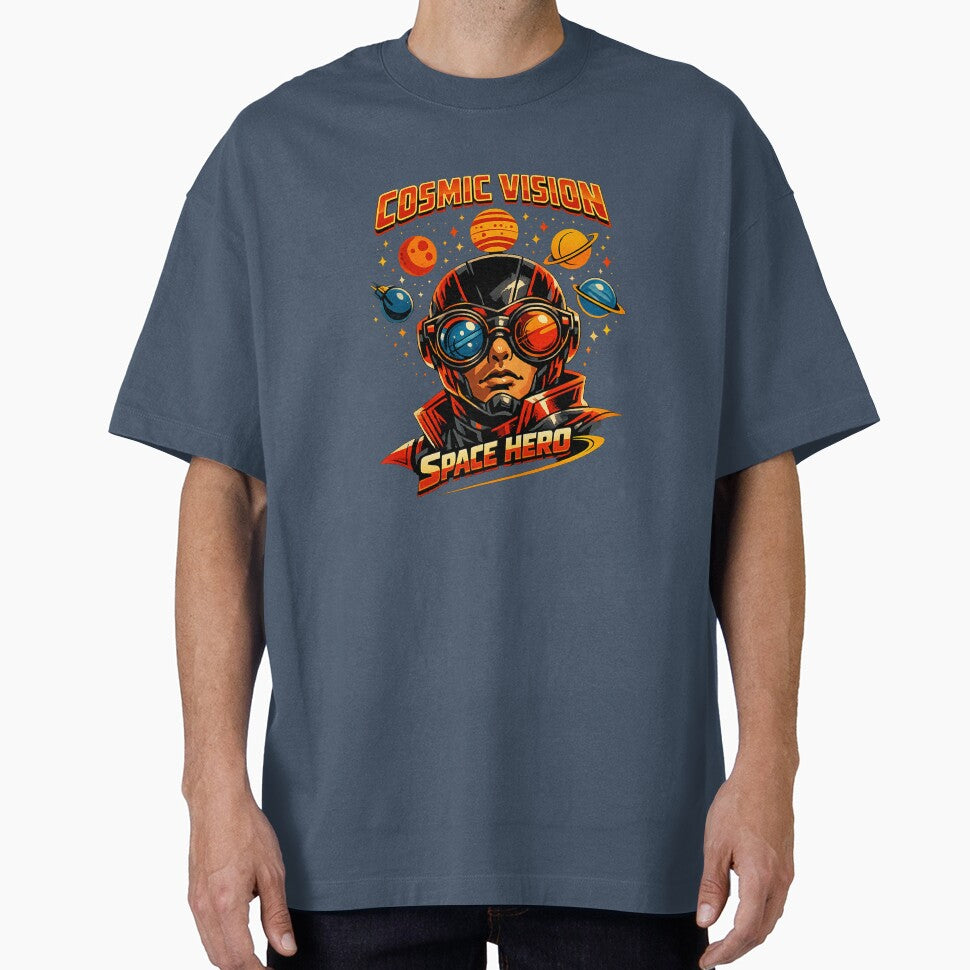 Cosmic Vision Space Hero Retro Comic Sci-Fi Vintage Art Vintage-Inspired T-Shirt