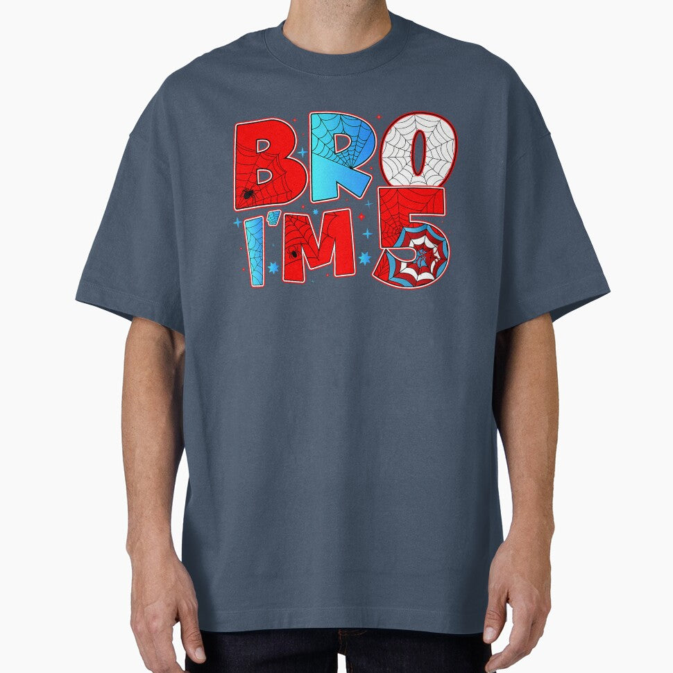 Bro Im 5 Spider Theme Party Birthday Boy 5Th Years Old Kids Classic Graphic Shirt