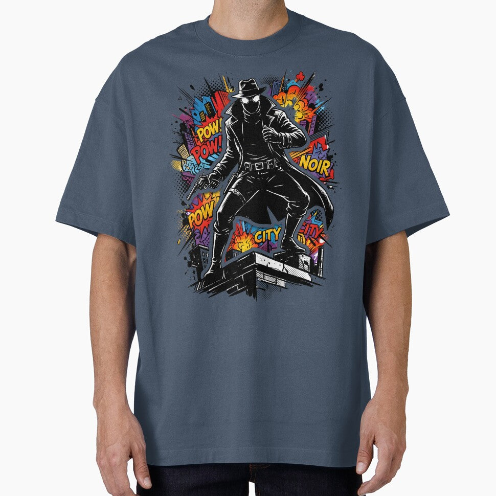 Brooding Noir But Make It Colorful Retro Style Tee