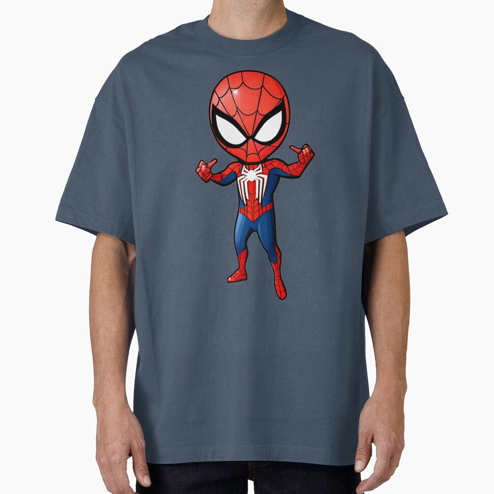 Chibi Spidey Flipping the Bird Classic Graphic Shirt