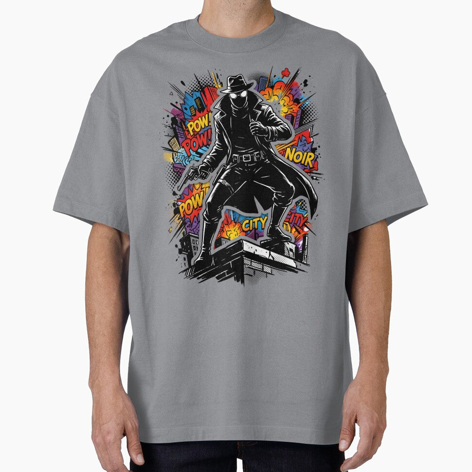 Brooding Noir But Make It Colorful Retro Style Tee