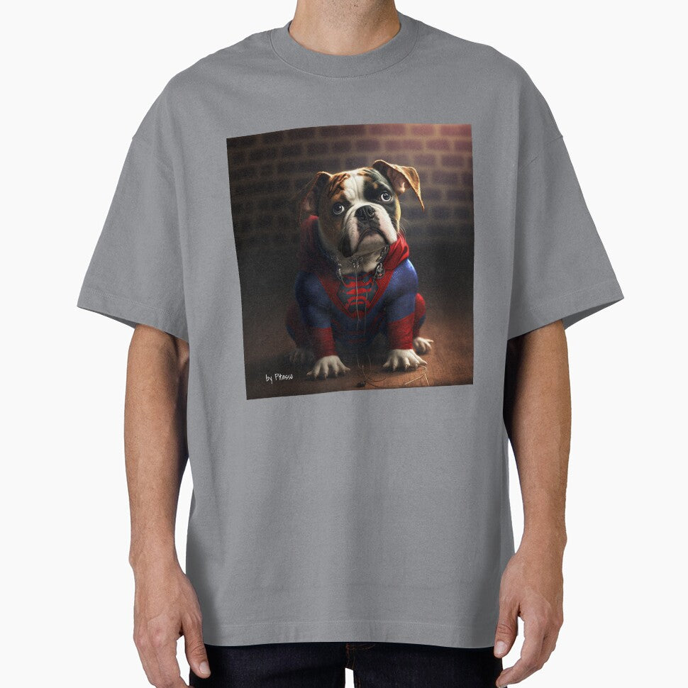 Cute dog wearing a spiderman costume - bulldog spiderman Vintage-Inspired T-Shirt