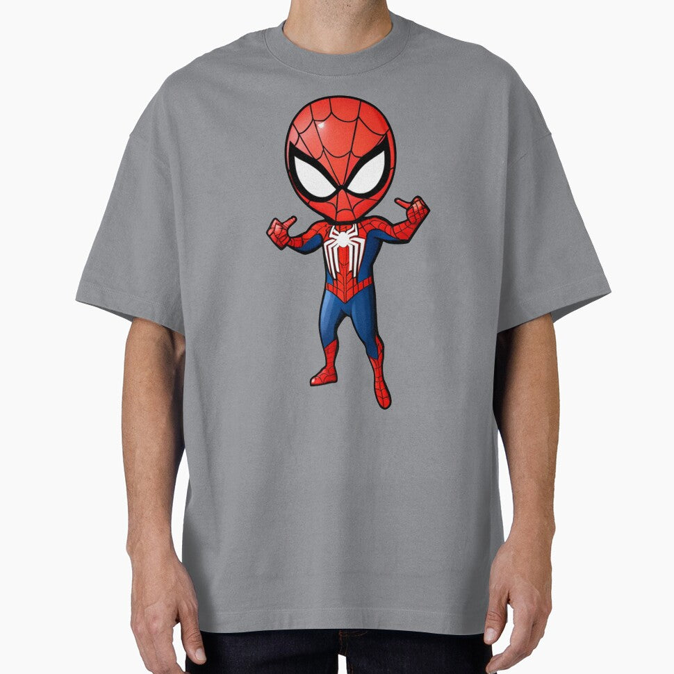 Chibi Spidey Flipping the Bird Classic Graphic Shirt