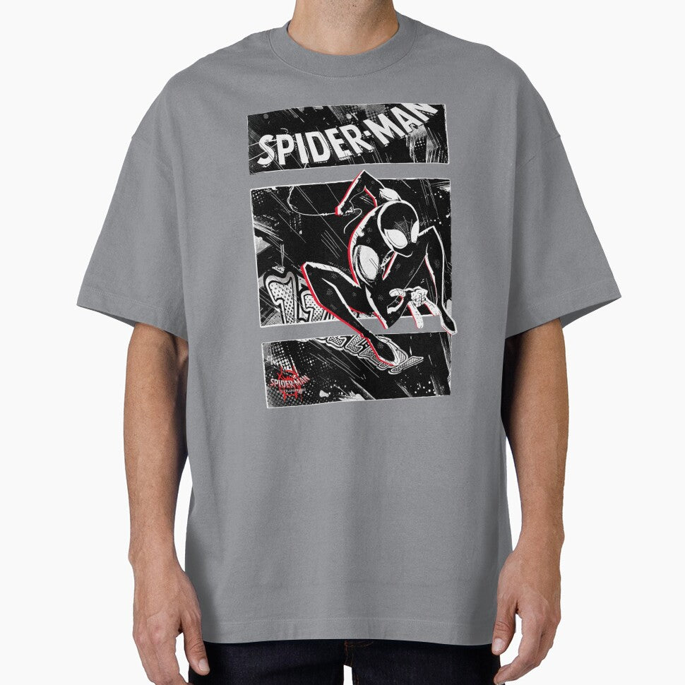 Black Spidy Casual Print T-Shirt