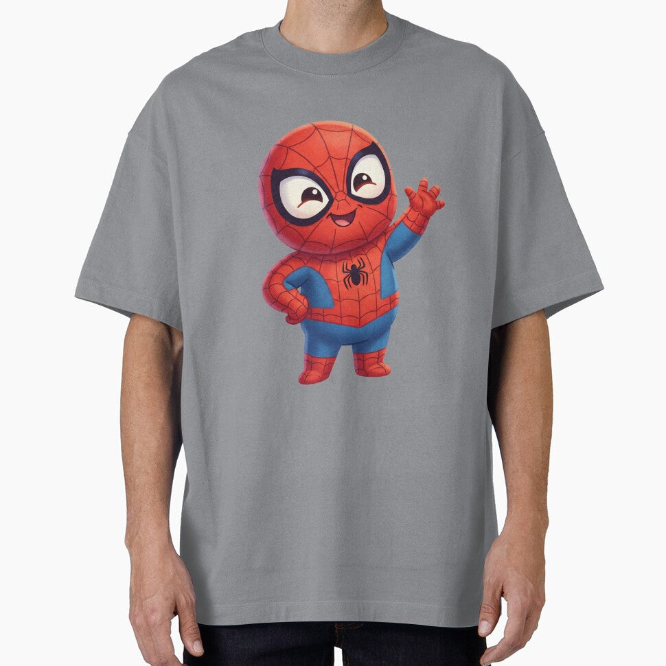 Cute Web Hero Waving | Kawaii Superhero Cartoon | Kids Friendly Character Sticker & Tee Design Vintage-Inspired T-Shirt