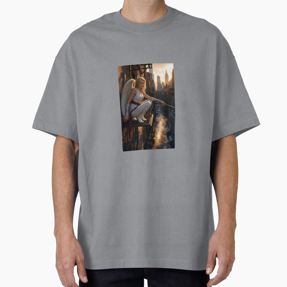 Angel in White on Spiderman Brand New Day NYC Casual Print T-Shirt