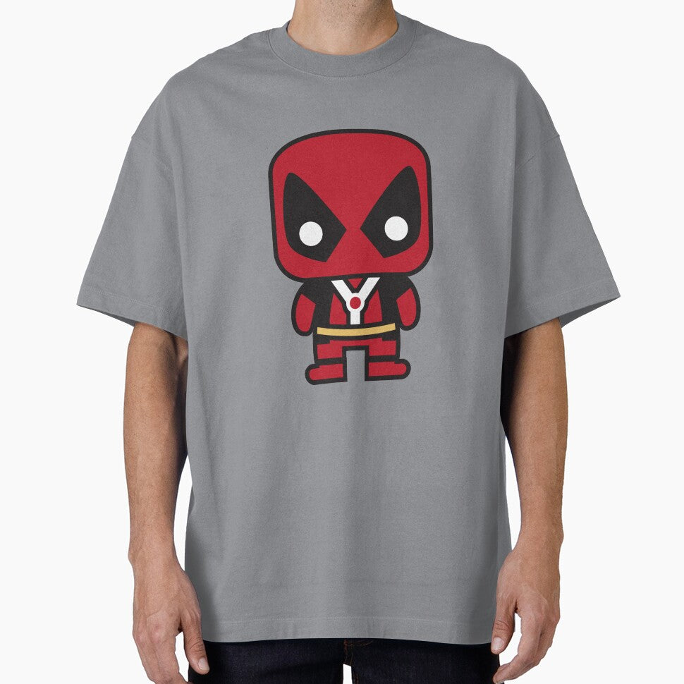 Cute Anti Hero Chibi ÿ Kawaii Masked Mercenary Cartoon | Funny Superhero Style Design Classic Graphic Shirt