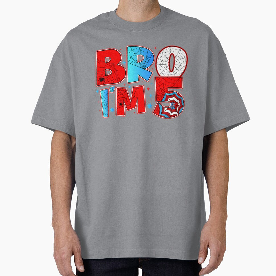 Bro Im 5 Spider Theme Party Birthday Boy 5Th Years Old Kids Classic Graphic Shirt