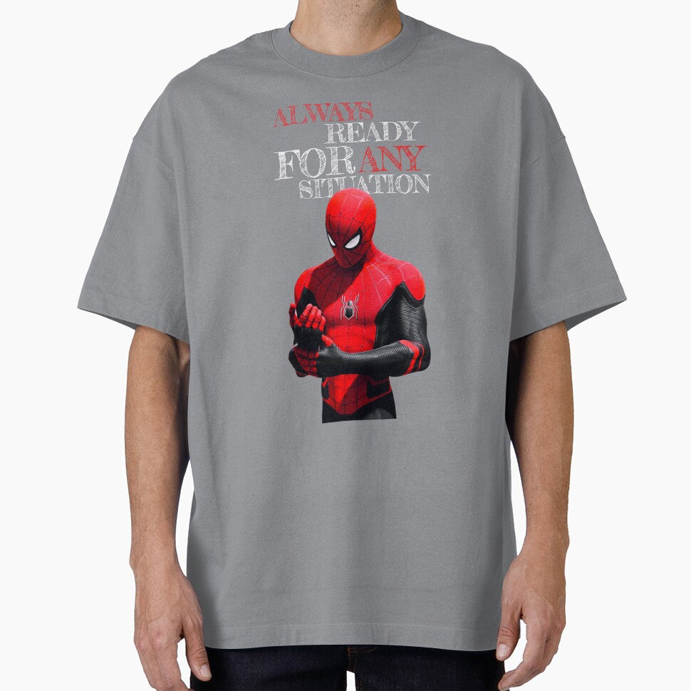 Always Ready For Any Situation Superhero Spider Action graphic Sticker Graphic T-Shirt