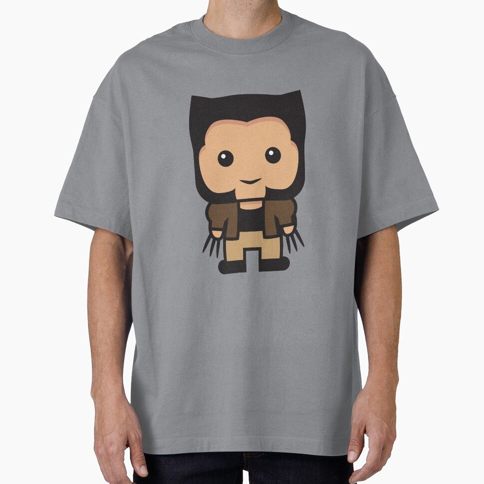 Cute Clawed Mutant Hero Chibi Sticker | Cartoon Comic Characte | Minimal Comic Style Design Everyday Graphic Tee