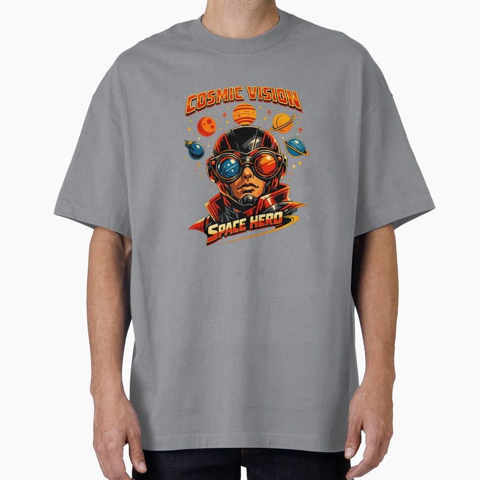 Cosmic Vision Space Hero Retro Comic Sci-Fi Vintage Art Vintage-Inspired T-Shirt