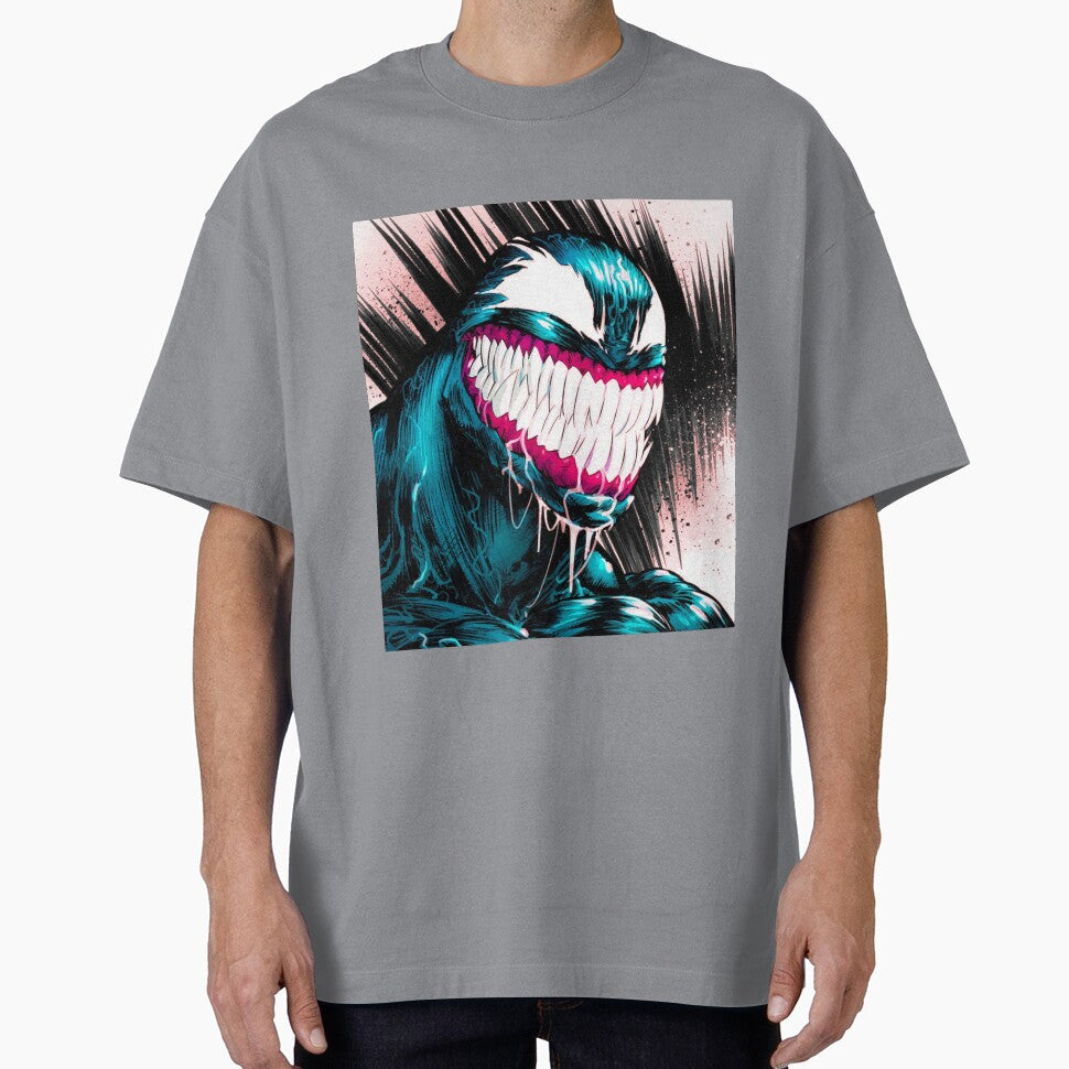 Blue Black Carnage Casual Print T-Shirt