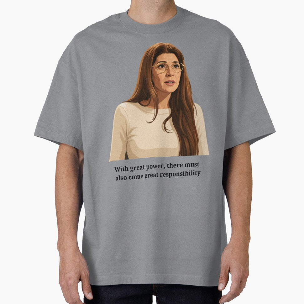 Aunt May spiderman inspired vector art | Inspirational Responsibility Typography | Comic Inspired Design Vintage-Inspired T-Shirt