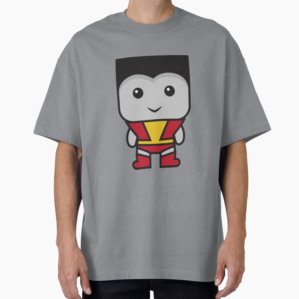 Cute Colossus X-Men Chibi Sticker | Marvel Superhero Cartoon Character Casual Print T-Shirt