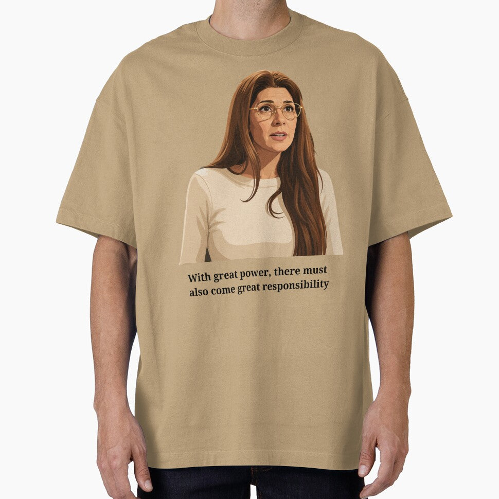 Aunt May spiderman inspired vector art | Inspirational Responsibility Typography | Comic Inspired Design Vintage-Inspired T-Shirt