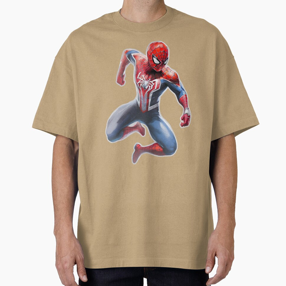 Copy of Spidey Jump Yellow Background Vintage-Inspired T-Shirt