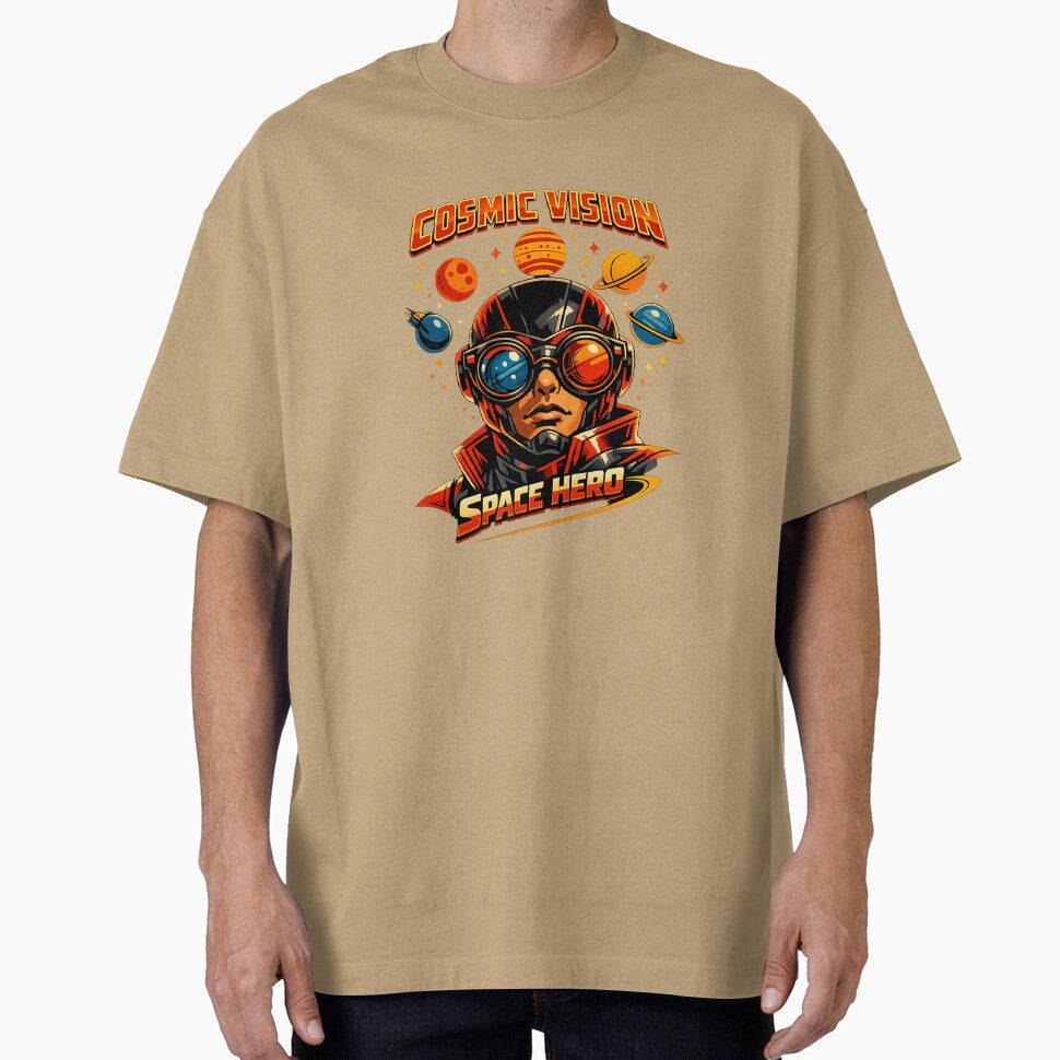 Cosmic Vision Space Hero Retro Comic Sci-Fi Vintage Art Vintage-Inspired T-Shirt