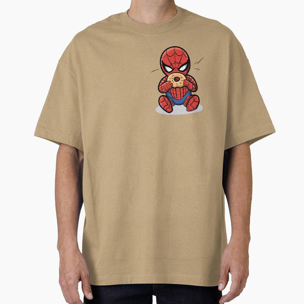 Baby Spider Bagel Break - Trendy Hilarious Comic Spider Art Eating Food Meme Cartoon Costume Graphic T-Shirt