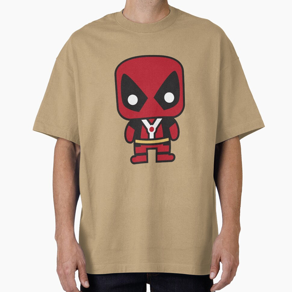 Cute Anti Hero Chibi ÿ Kawaii Masked Mercenary Cartoon | Funny Superhero Style Design Classic Graphic Shirt