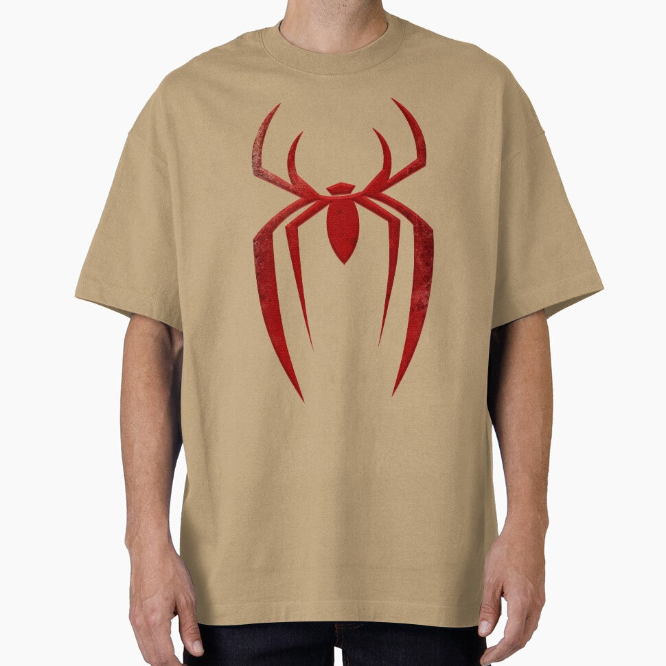 Distressed Spider Emblem | Red Grunge Arachnid Symbol Graphic Graphic T-Shirt