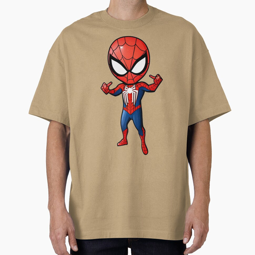 Chibi Spidey Flipping the Bird Classic Graphic Shirt