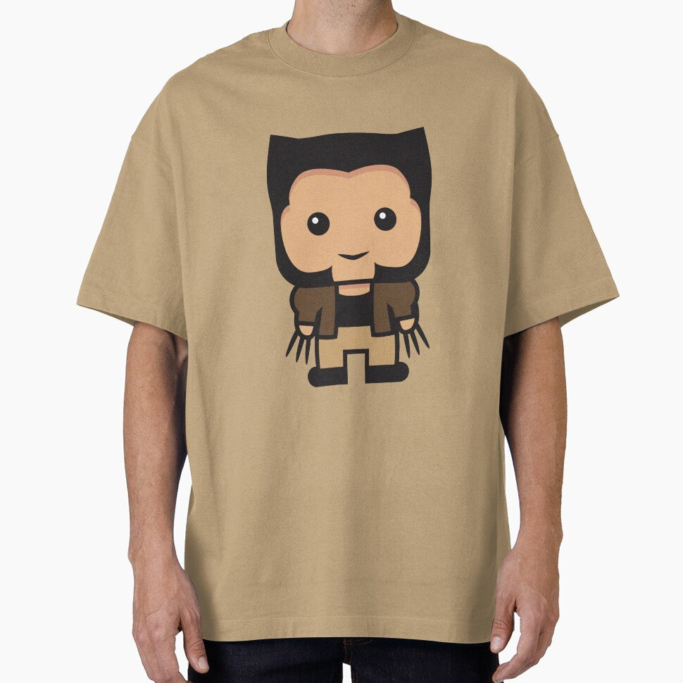 Cute Clawed Mutant Hero Chibi Sticker | Cartoon Comic Characte | Minimal Comic Style Design Everyday Graphic Tee