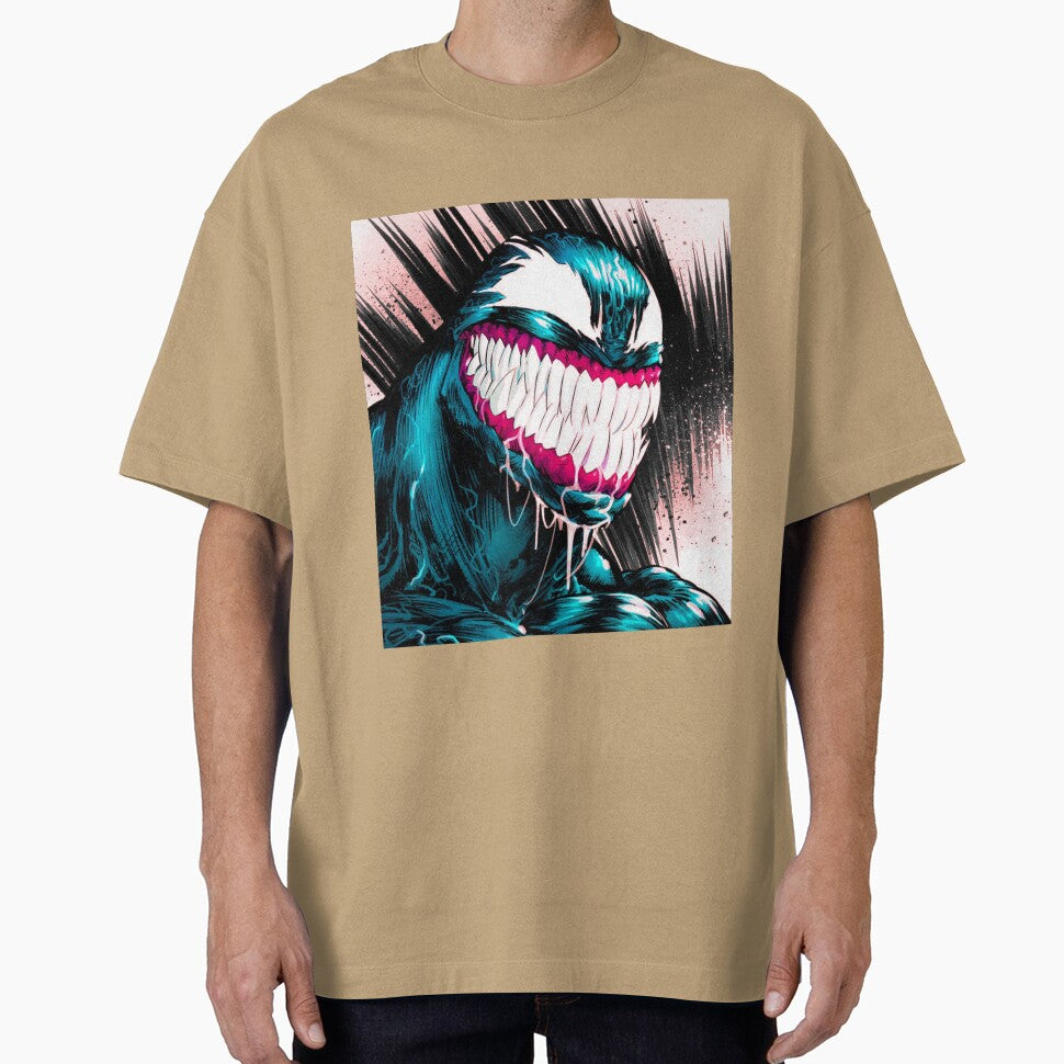 Blue Black Carnage Casual Print T-Shirt