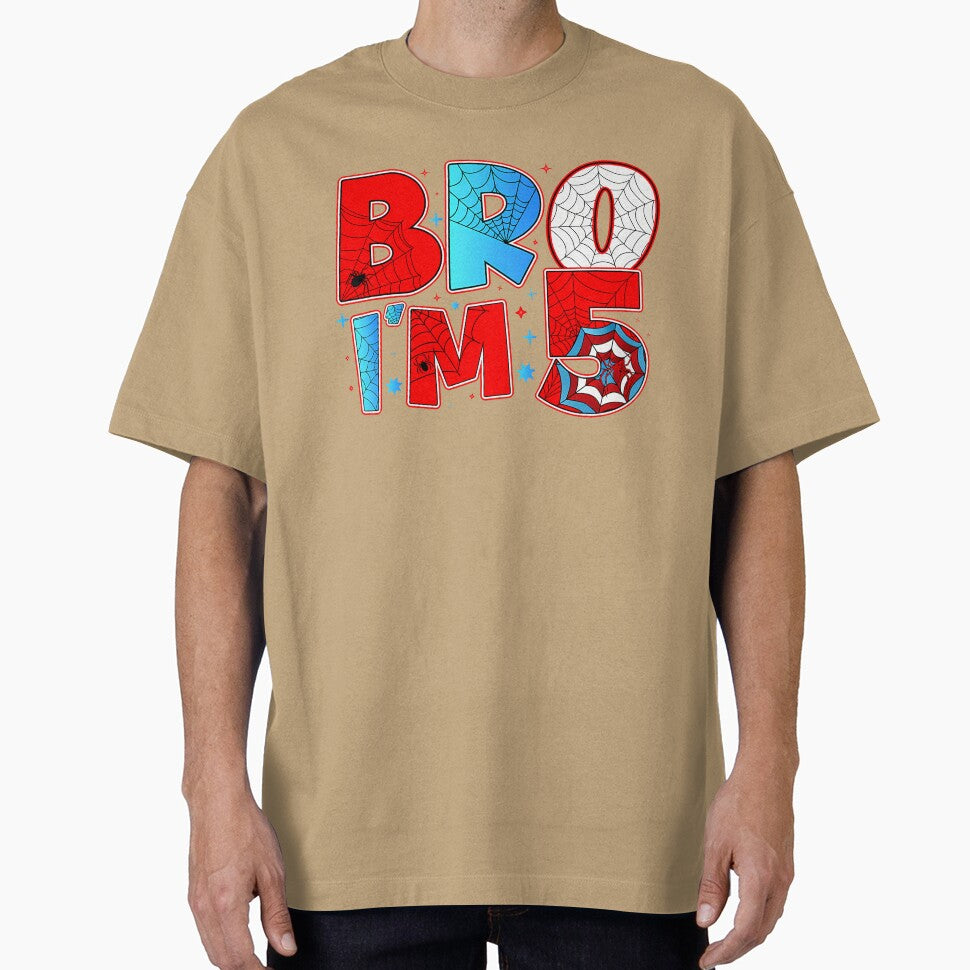 Bro Im 5 Spider Theme Party Birthday Boy 5Th Years Old Kids Classic Graphic Shirt