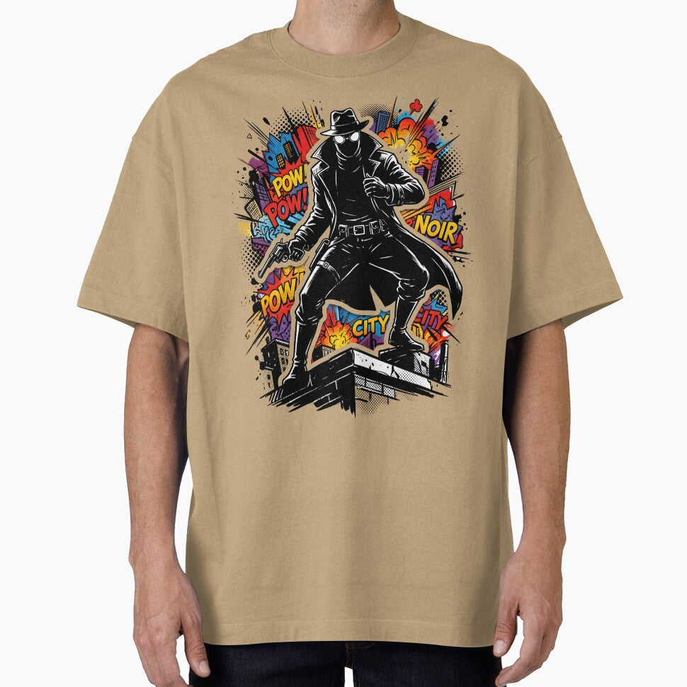 Brooding Noir But Make It Colorful Retro Style Tee