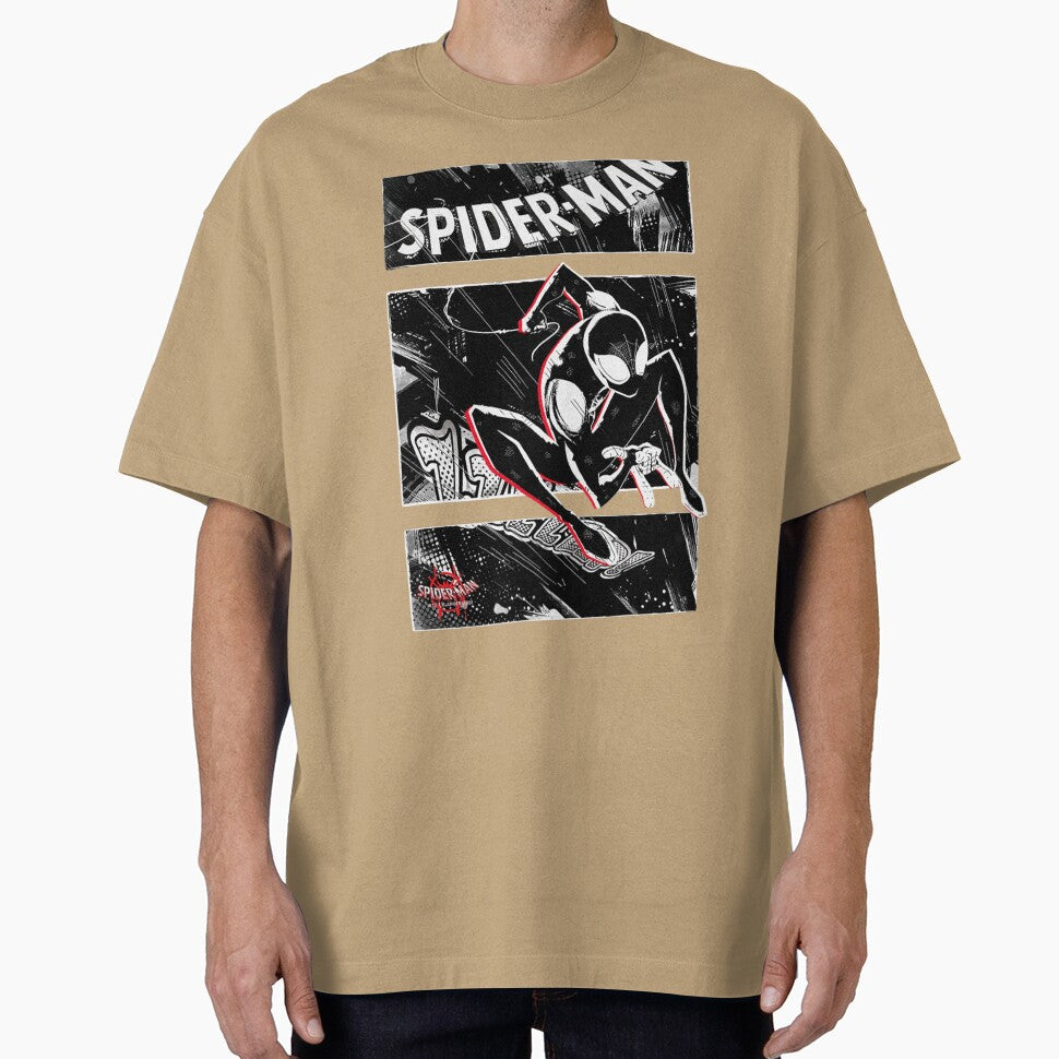 Black Spidy Casual Print T-Shirt