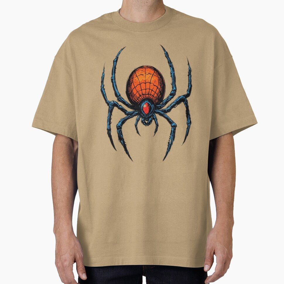 Bold Neo-Noir Spider Vintage-Inspired T-Shirt