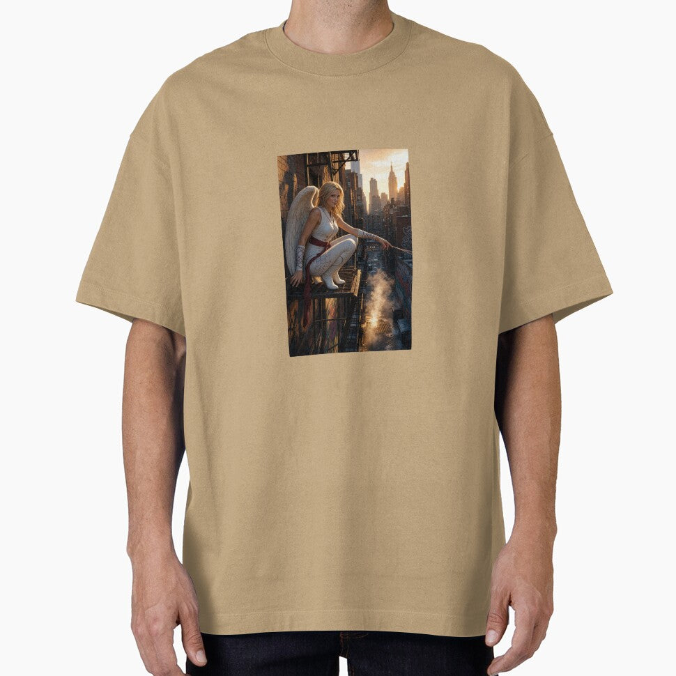 Angel in White on Spiderman Brand New Day NYC Casual Print T-Shirt