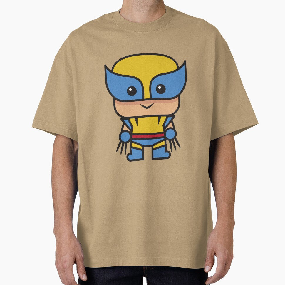 Cute Claw Hero Chibi ÿ Kawaii Mutant Superhero Cartoon | Minimal Comic Style Design Casual Print T-Shirt