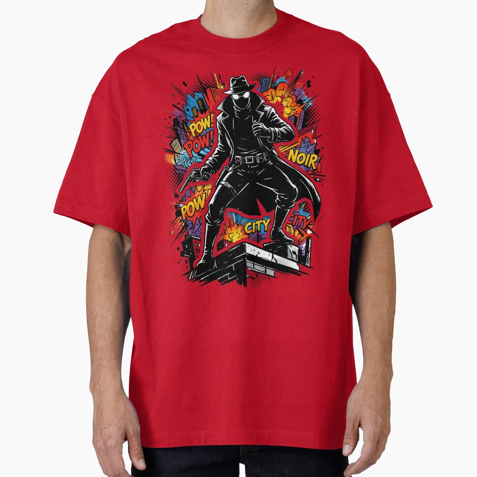 Brooding Noir But Make It Colorful Retro Style Tee
