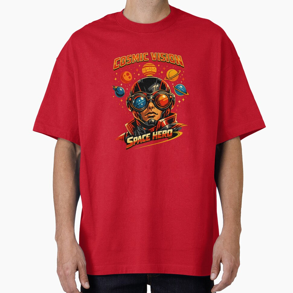 Cosmic Vision Space Hero Retro Comic Sci-Fi Vintage Art Vintage-Inspired T-Shirt