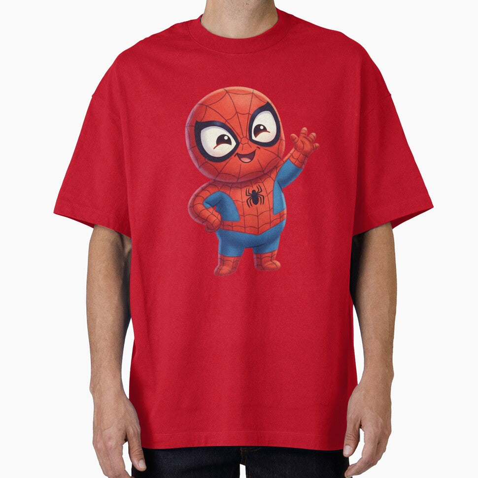 Cute Web Hero Waving | Kawaii Superhero Cartoon | Kids Friendly Character Sticker & Tee Design Vintage-Inspired T-Shirt
