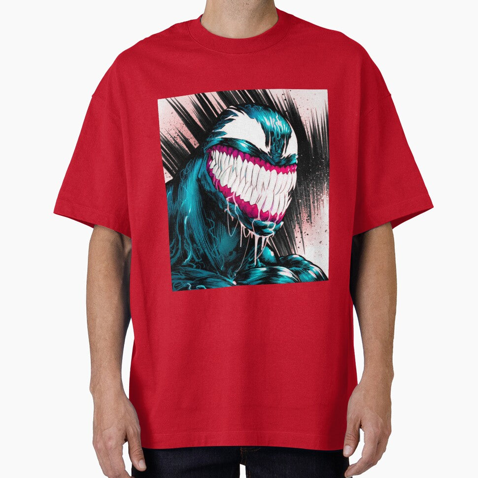 Blue Black Carnage Casual Print T-Shirt
