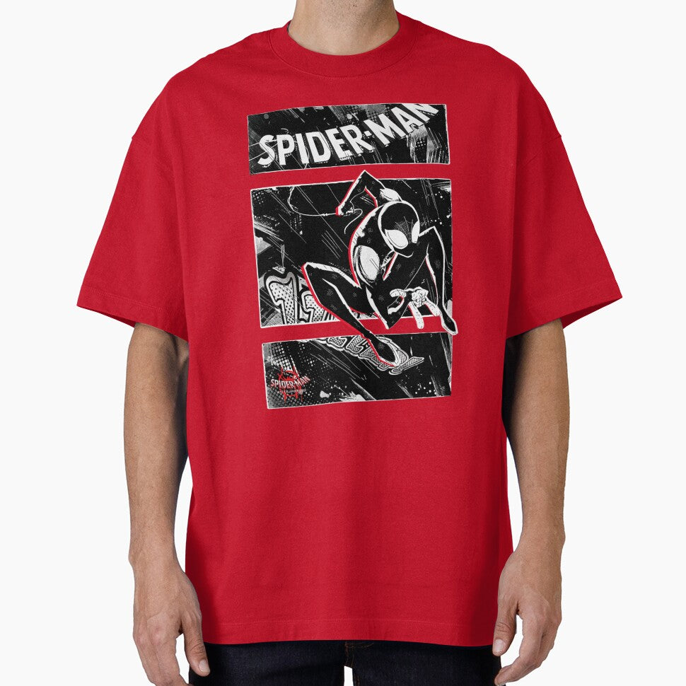 Black Spidy Casual Print T-Shirt