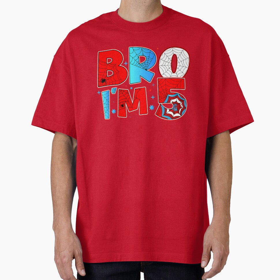 Bro Im 5 Spider Theme Party Birthday Boy 5Th Years Old Kids Classic Graphic Shirt