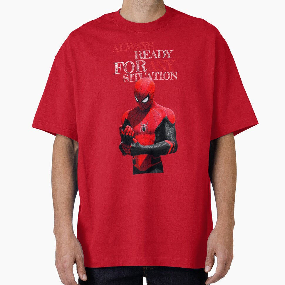 Always Ready For Any Situation Superhero Spider Action graphic Sticker Graphic T-Shirt