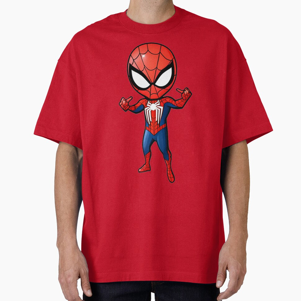 Chibi Spidey Flipping the Bird Classic Graphic Shirt